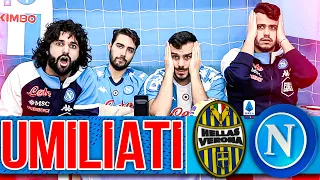 😭 UMILIATI!!!! VERONA 3-1 NAPOLI | LIVE REACTION TIFOSI NAPOLETANI HD