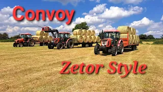 Zetor Tractor convoy! Hay Making Madness.