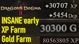 INSANE early Dragon's Dogma 2 xp farm and gold farm, 23k xp and 15k gold PER HOUR