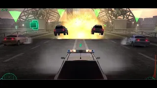 Firing Guns Rockets using Police Car Destroying Racers Cars Midnight Club 2