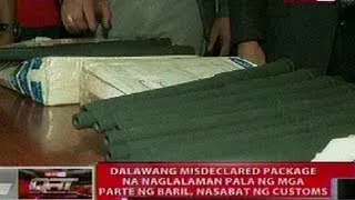 QRT: 2 misdeclared package na naglalaman ng parte ng baril, nasabat ng customs