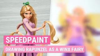 DISNEY as WINX FAIRIES: Rapunzel from Tangled (#4) | Marker Speedpaint | iiKiui