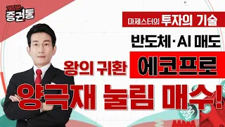 왕의 귀환 에코프로!! 반도체·AI 매도! 양극재 눌림 매수!