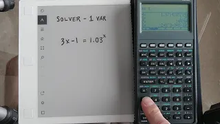 HP 48GX and HP Prime - Solve an equation for x using solver tool