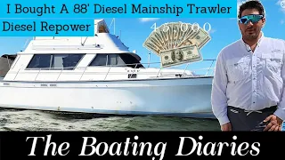 I Bought A Mainship 36 CamperBoat Twin Yanmar Diesel #boatlife