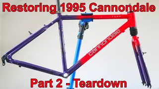 Retro 1995 Cannondale F600 restoration Part 2 - Teardown