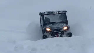 Honda Pioneer 1000 with 28” System 3 XM310 tires in the snow!