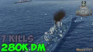 World of WarShips | Montana | 7 KILLS | 280K Damage - Replay Gameplay 1080p 60 fps