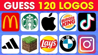 Guess the Logo in 3 Seconds | 120 Famous Logos | Logo Quiz 2024