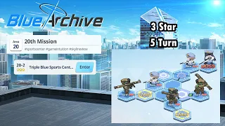 Blue Archive Global - Story Stage Normal 20-2 (3 Star & 5 Turn Clear)