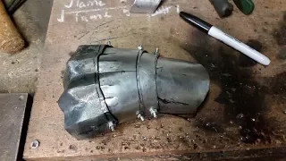 How to make Gothic style gauntlets. Roughing the knuckles. Part III