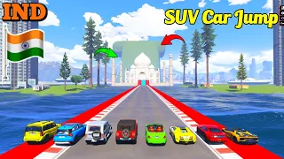 Indian Cars Vs BIG Sky Mega Ramp Jumping Challenge GTA 5 | Survivor raaz
