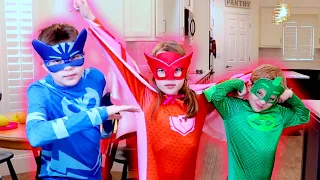 PJ Masks in Real Life 🌟 Heroes Learn About Healthy Food 🌟 PJ Masks Official