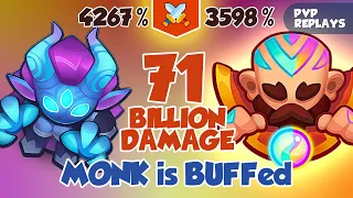 21.0 MONK is BUFFED 71 Billion vs Demon Hunter | PVP Rush Royale