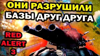 Невероятно красивый бой  с новым супероружием и юнитами в новой версии Remix mod Red Alert 3