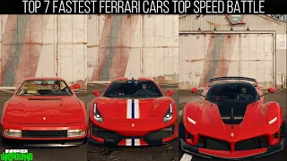 NEED FOR SPEED UNBOUND | TOP 7 FASTEST FERRARI CARS TOP SPEED BATTLE | NFS UNBOUND ALL FERRARI CARS