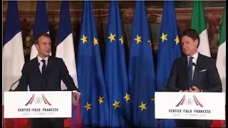 Vertice Italia-Francia a Napoli: conferenza stampa di Conte e Macron (27.02.20)