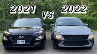 Hyundai Kona 2022 and 2021 Comparison Side By Side