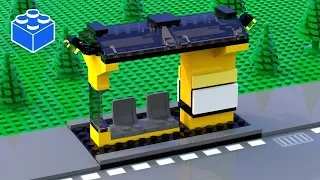 Custom LEGO City Bus Stop MOC. LEGO Bus Station Speed Build