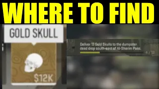 Deliver 13 Gold Skulls to the dumpster dead drop (where to find gold skulls in dmz) - Mw2 LOCATION