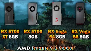 RX 5700 XT vs RX 5700 vs RX Vega 64 vs RX Vega 56 | Ryzen 9 3900X PC Gameplay Benchmark