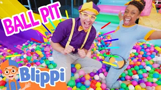 FUN Playdate at the INDOOR PLAYGROUND! | Best Friends Blippi & Meekah | Educational Videos for Kids