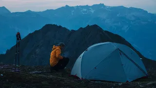 Solo camping in the Swiss Alps