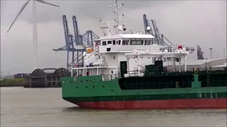 ARKLOW CASTLE Leaving Bevans Wharf, Thames Shipping by RAS.