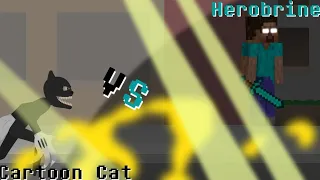 Cartoon Cat vs Herobrine