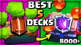 TOP 5 DECKS AFTER BALANCE CHANGES! NEW BEST DECKS CLASH ROYALE! (June 2021)