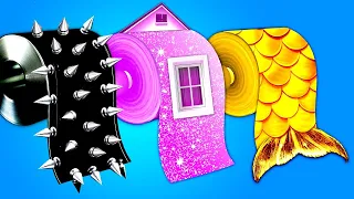 Wednesday VS Enid VS Deniz Kızı! Tek Renkli Ev Yarışması || Komik Anlar & Fantastik Sanat Aletleri