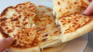 Bread with cheese in 10 minutes! No oven! This is the tastiest I've ever eaten