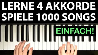 Lerne 4 einfache Akkorde, spiele 1000 super schöne Lieder.