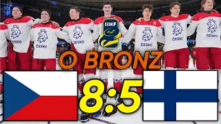 ČESKO vs FINSKO | 8:5 | O BRONZ Mistrovství světa juniorů U20 2024 | SESTŘIH