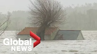 Portugal, Spain hit by severe floods and wind from Storm Fabian