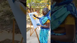 Unique painting method 😲 | Mahadev and Parvati Canvas painting #shorts #paintingideas #mahashivratri