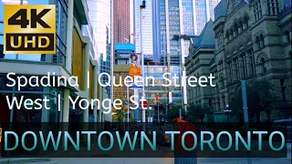 Toronto Walk Tour | Chinatown | Spadina - Queen St West - Yonge St in 4K 60fps