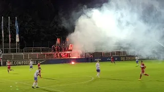 Pyroaktion von Germania Halberstadt in Berlin, plus top Stadionsprecher-Ansage von Manfred Sangel!