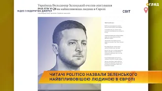 Читачі Politico назвали Зеленського найвпливовішою людиною в Європі