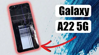 Galaxy A22 5G Display gebrochen und zeigt Streifen! - Reparatur Anleitung