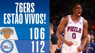 Knicks e 76ers PEGOU FOGO até a PRORROGAÇÃO dos PLAYOFFS! - Minutos Finais