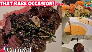 The AMAZING Fahrenheit 555 Steakhouse on the Carnival Panorama Cruise || Carnival Specialty Dining