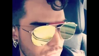 Adam Lambert's IG video: #thelight. (IM NOT DRIVING! In back seat!!)