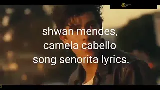 Senorita lyrics song by camila cabello,shawn mendes