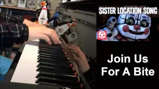 FNAF Sister Location Song - "Join Us For A Bite" - JT Machinima (Piano Cover by Amosdoll)