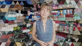 Платье крючком из Yarn Art Jeans .