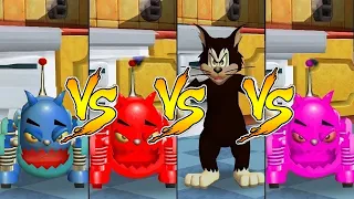 Tom and Jerry in War of the Whiskers Robot Cat Vs Robot Cat Vs Butch Vs Robot Cat (Master CPU)