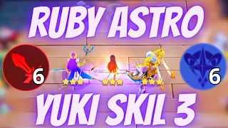 TUTORIAL MAIN YUKI SKIL 3‼️RUBY ASTRO LIFESTEAL NYA GA ADA OBAT CUY !! CARA MAIN YUKI SKIL 3 TERBARU