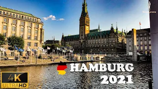 🇩🇪 Hamburg, Germany Walking Tour 2021 (Central of Hamburg) -  4K ( Ultra HD 60fps)
