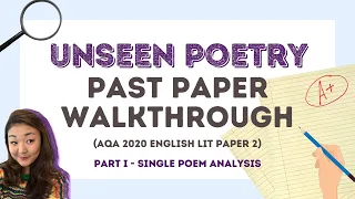 How to get top grades on unseen poetry (AQA GCSE 2020 lit past paper walkthrough)